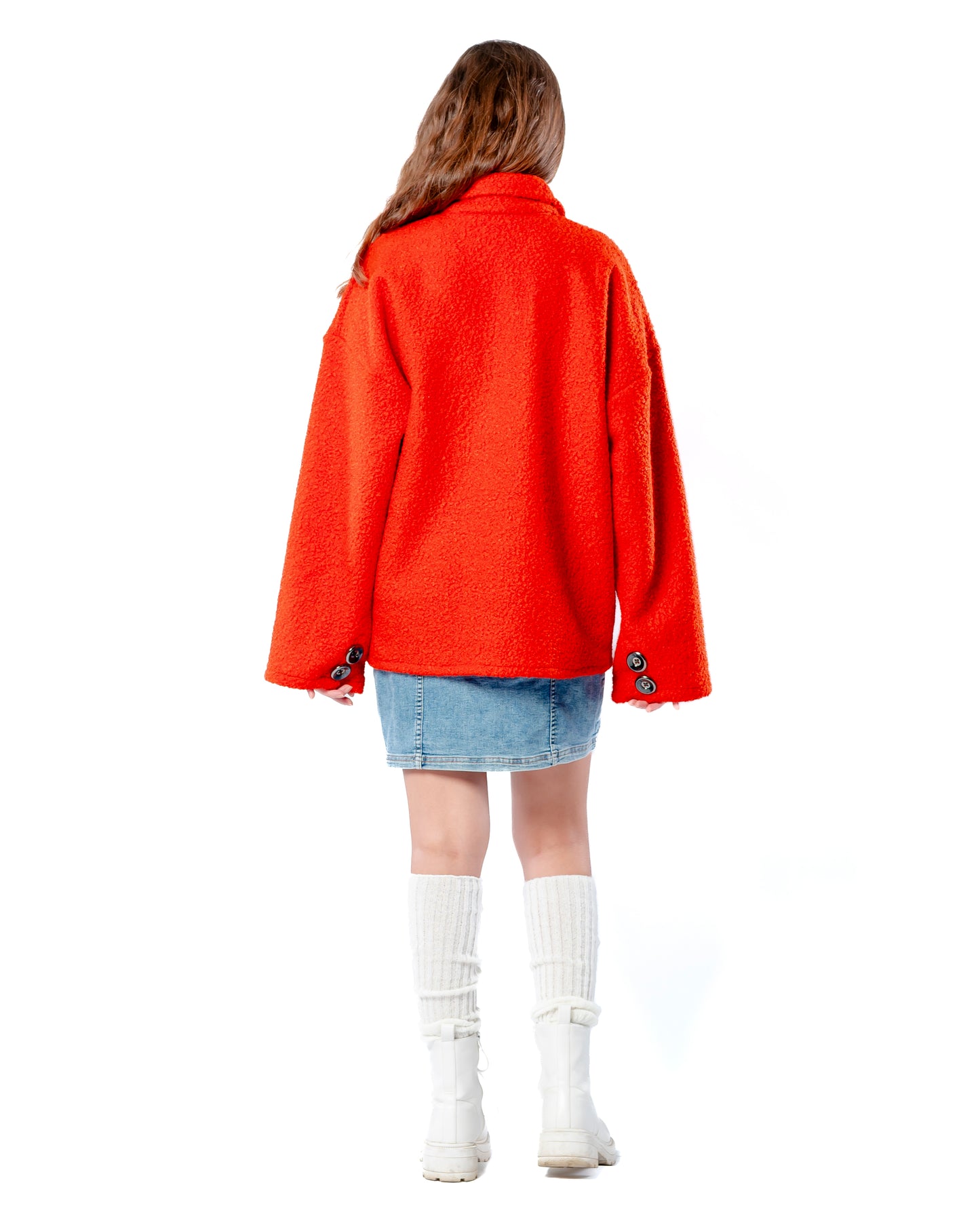 Dreamy oversized jacket in Fiery-Red.