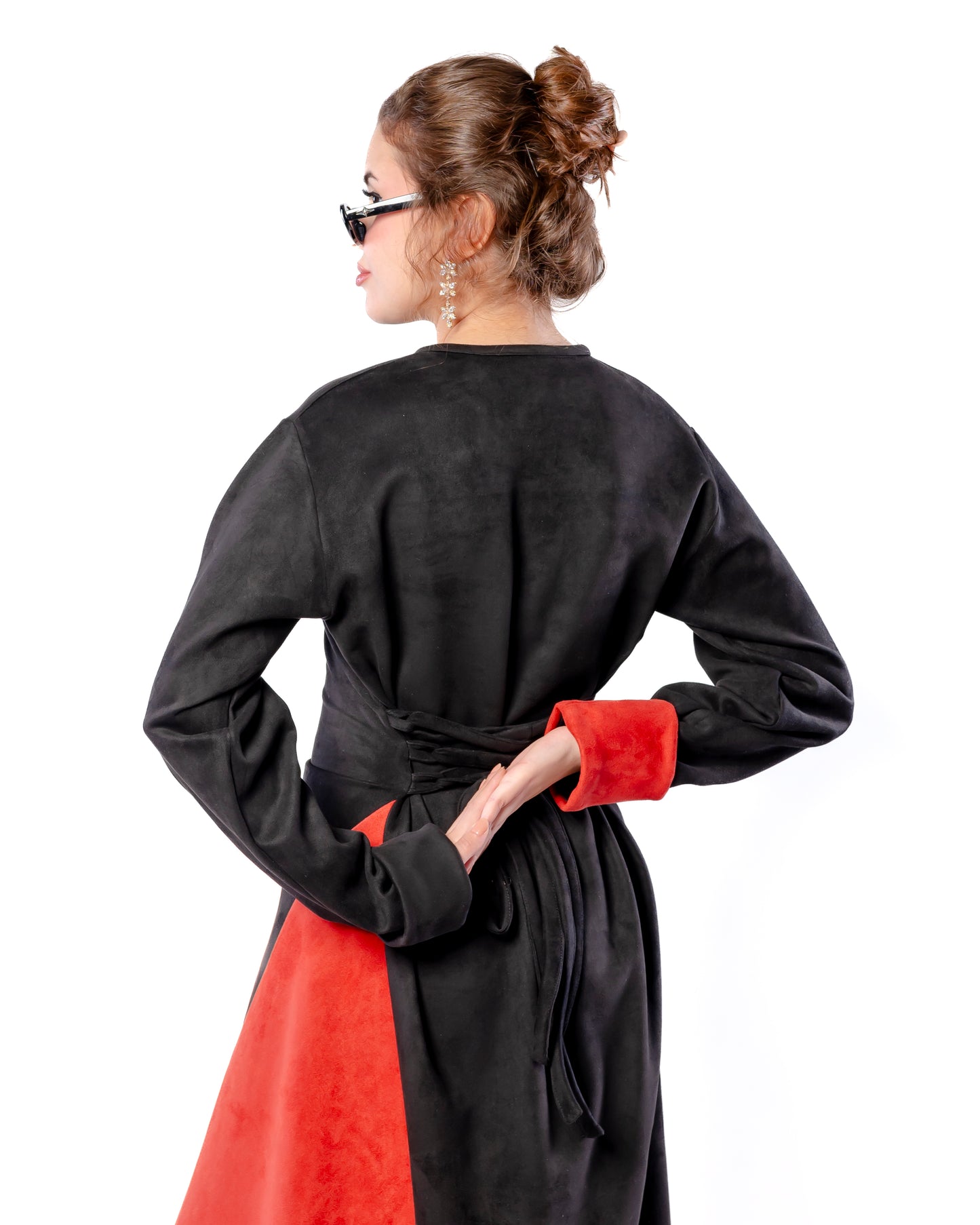 Rare Mixed dress in Black & Cabernet.