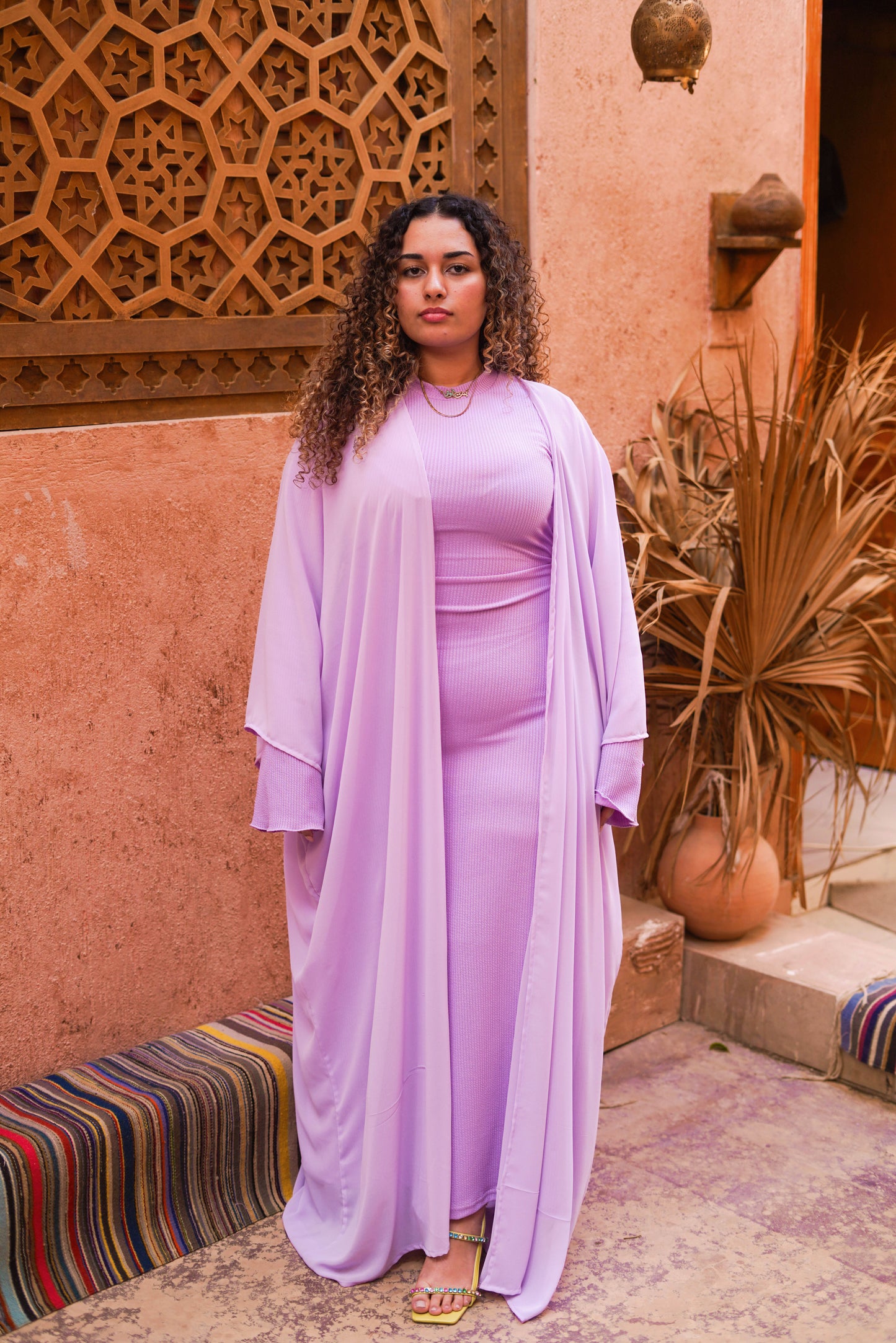 Radiant dress in Lavender.