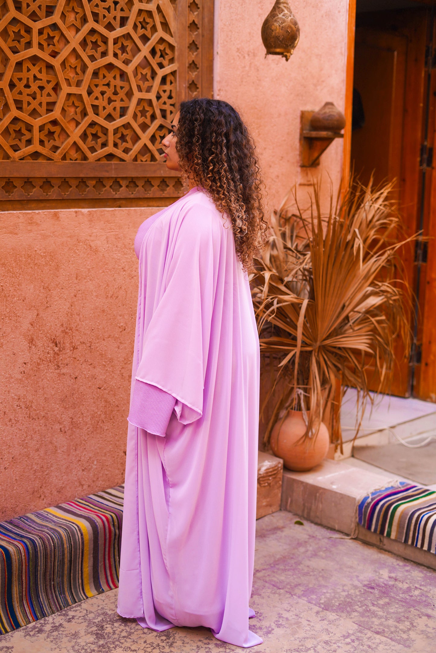 Radiant dress in Lavender.