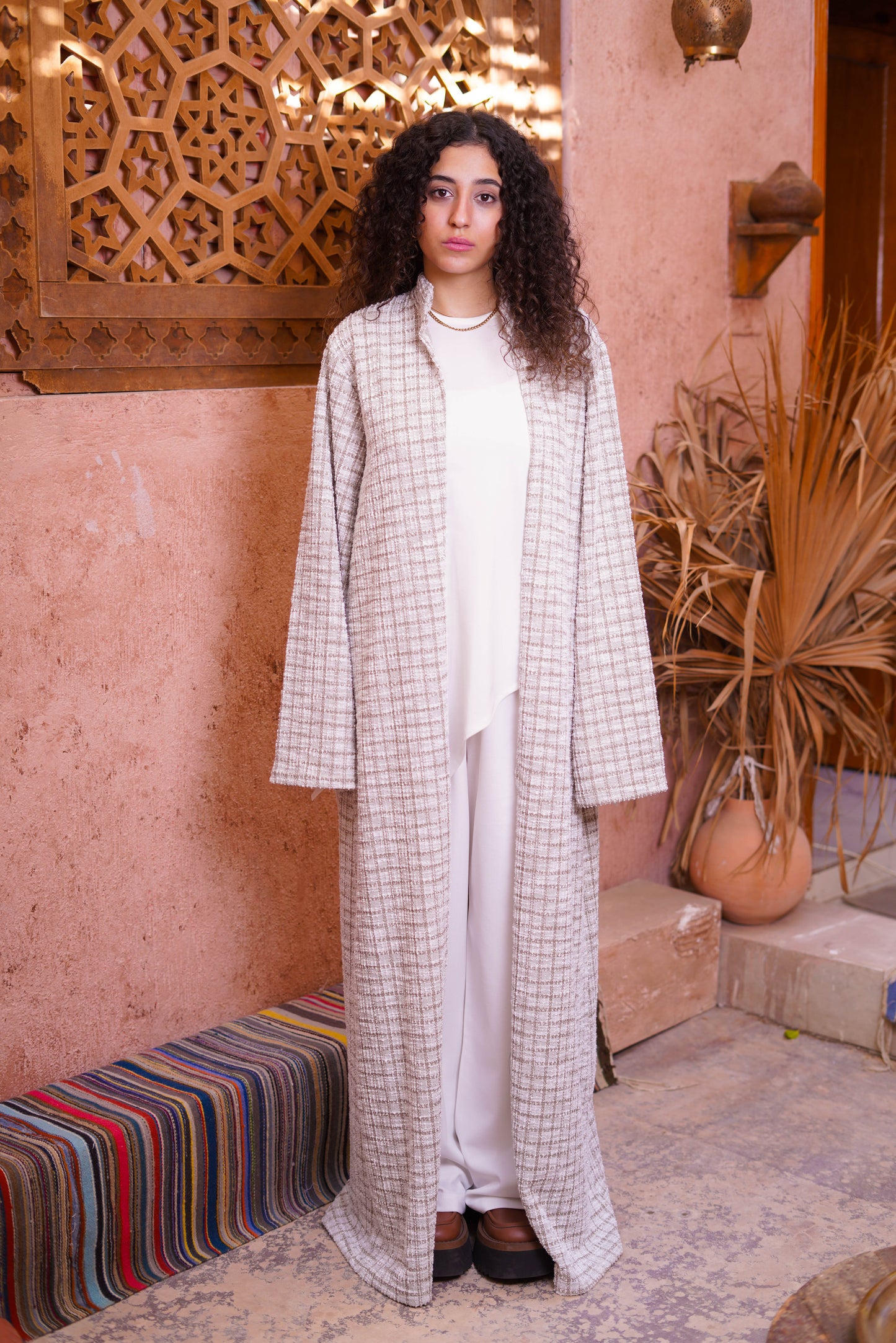 Eccentric cardigan.