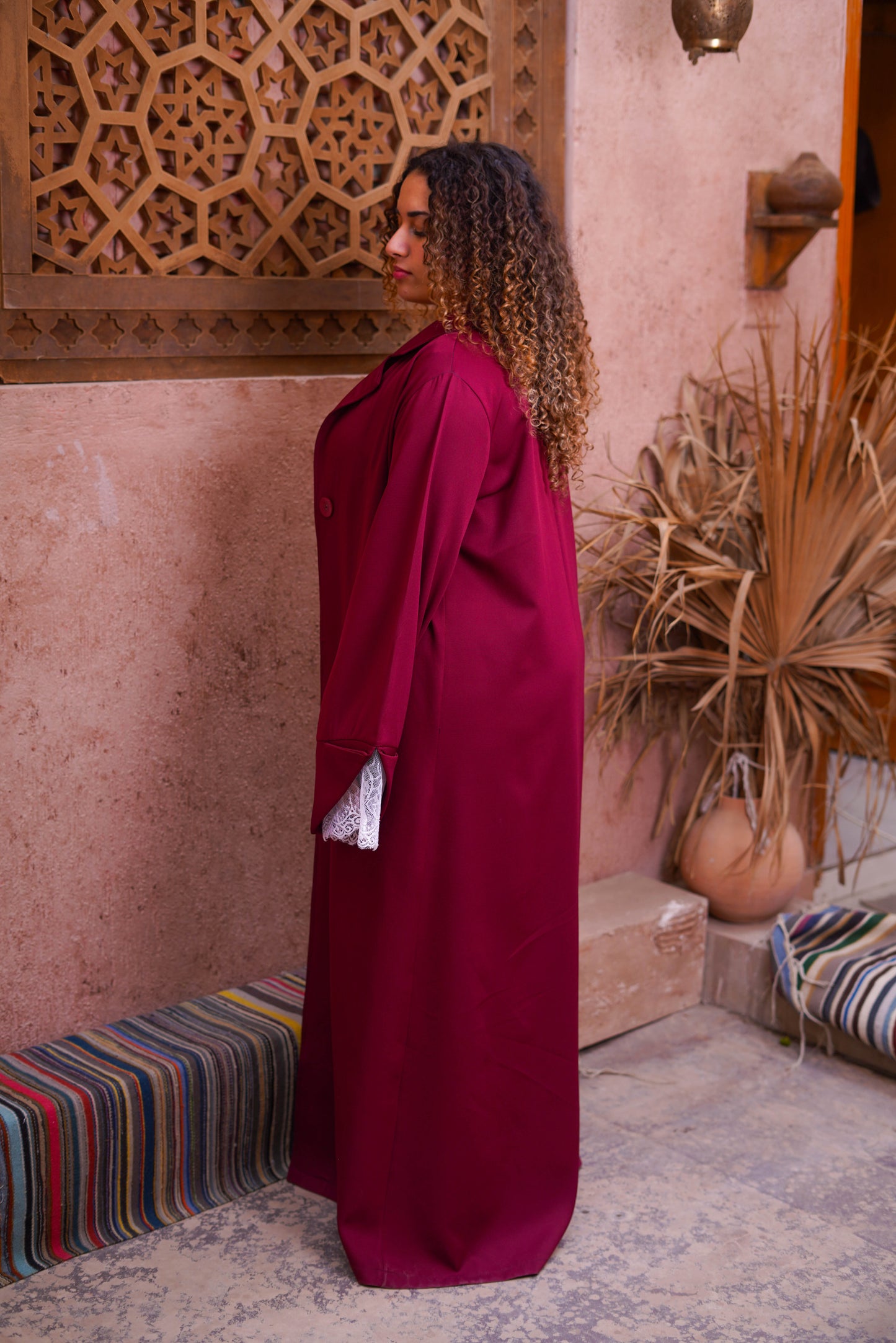 Fancy cardie in Burgundy.