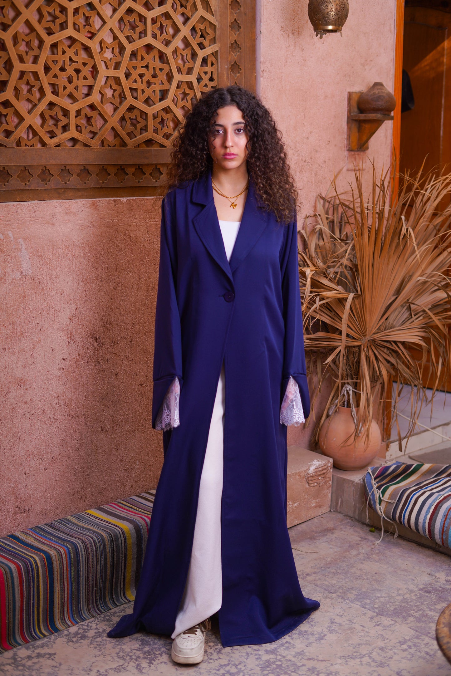 Fancy cardie in Navy.