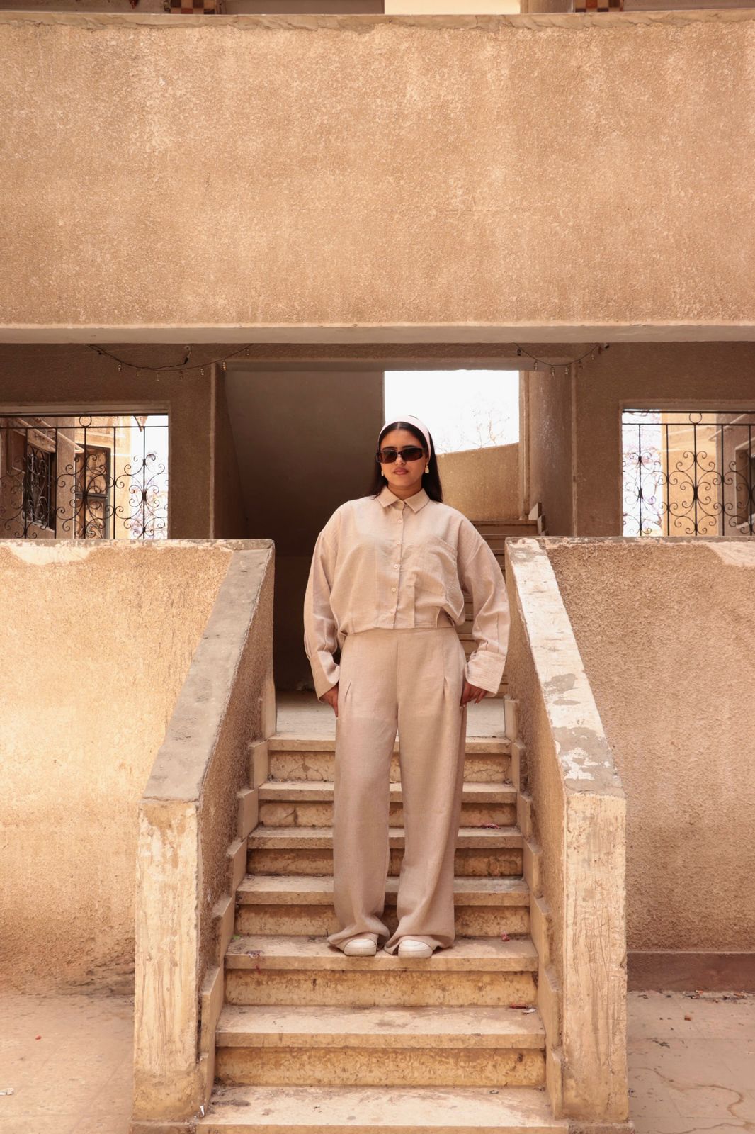 Wahaj set in Beige.