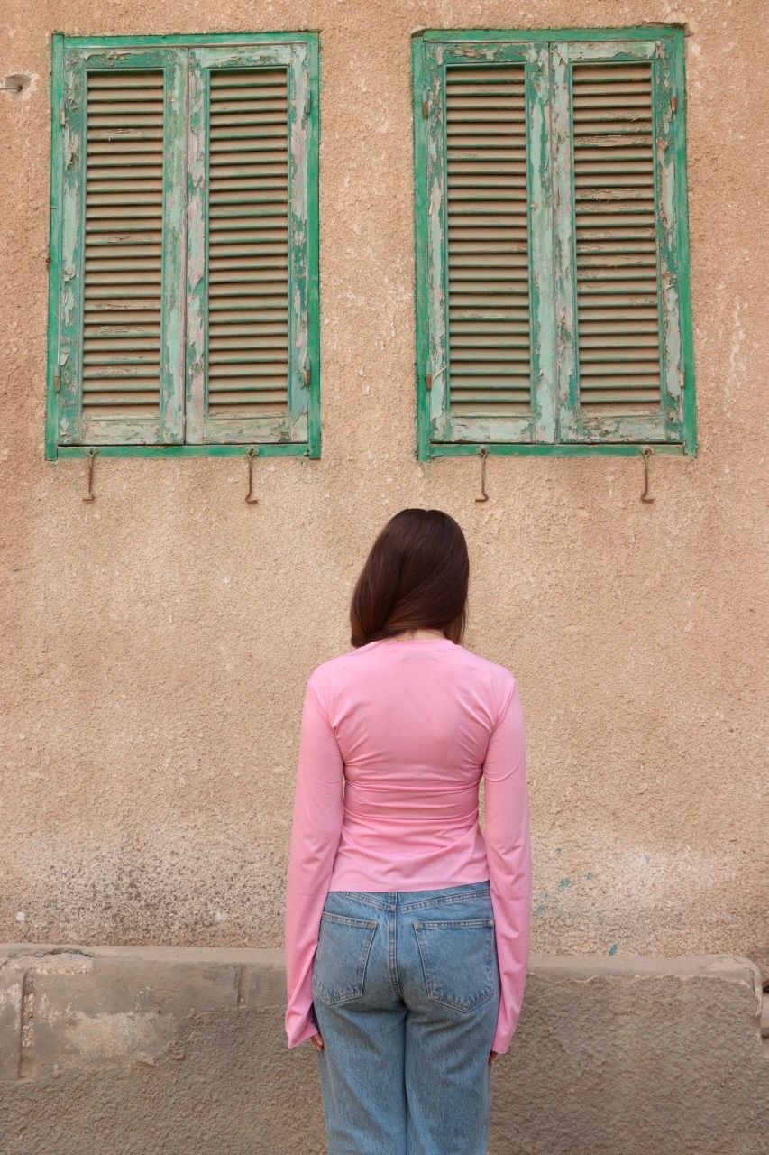 Knot me top in Pink.