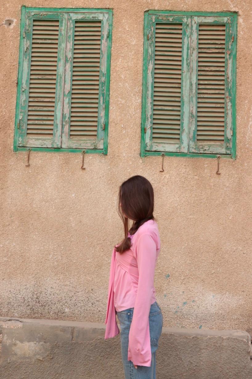 Knot me top in Pink.