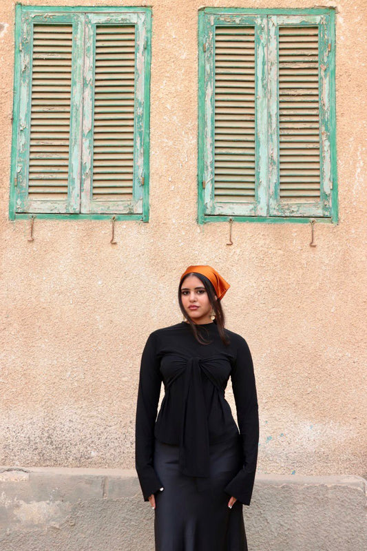Knot me top in Black.